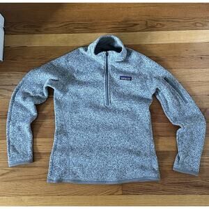 Patagonia Better Sweater 1/4 Zip Pullover Jacket Heather Grey Women's Size Small
